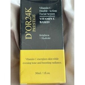D'OR24K Prestige Vitamin C Double-Acting Facial Serum 30ml Brighten Hydrate NEW